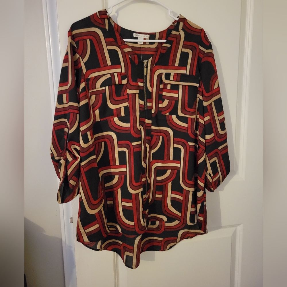 Geometric Patterned Women's Top